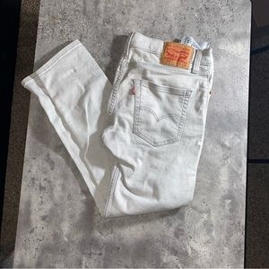 Mens Levis 512 slim tapered Jeans white gray